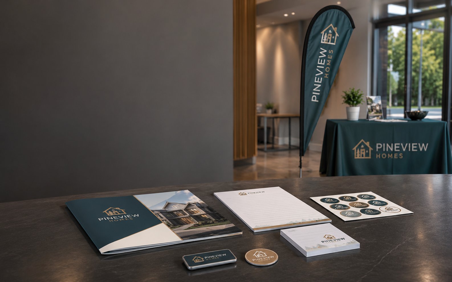 Printed promotional products and branded print support