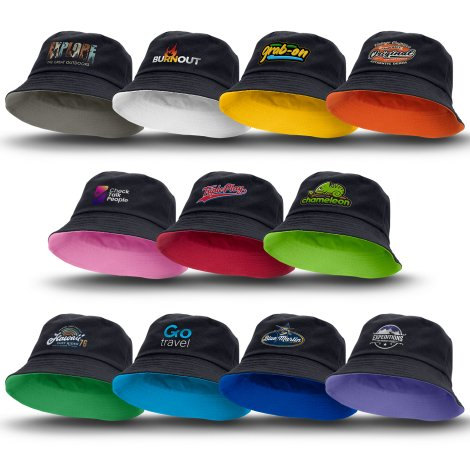 Reversible Bucket Hat for branded headwear quotes