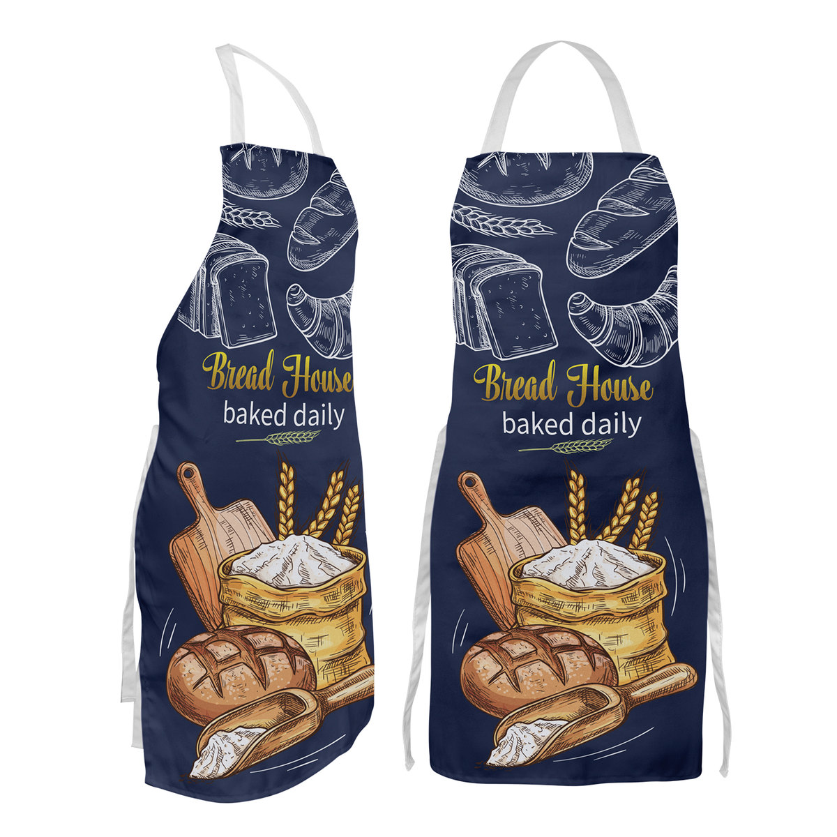Renzo Full Colour Bib Apron branded apparel product image