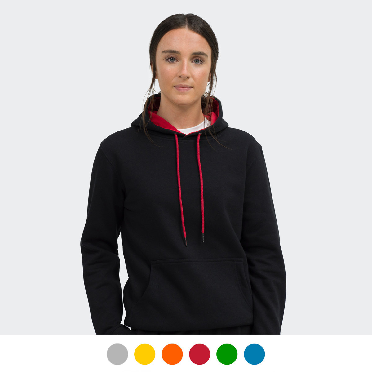 Studio Contrast Unisex Hoodie branded apparel product image