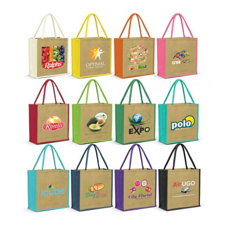 Monza Jute Tote Bag branded bag product image