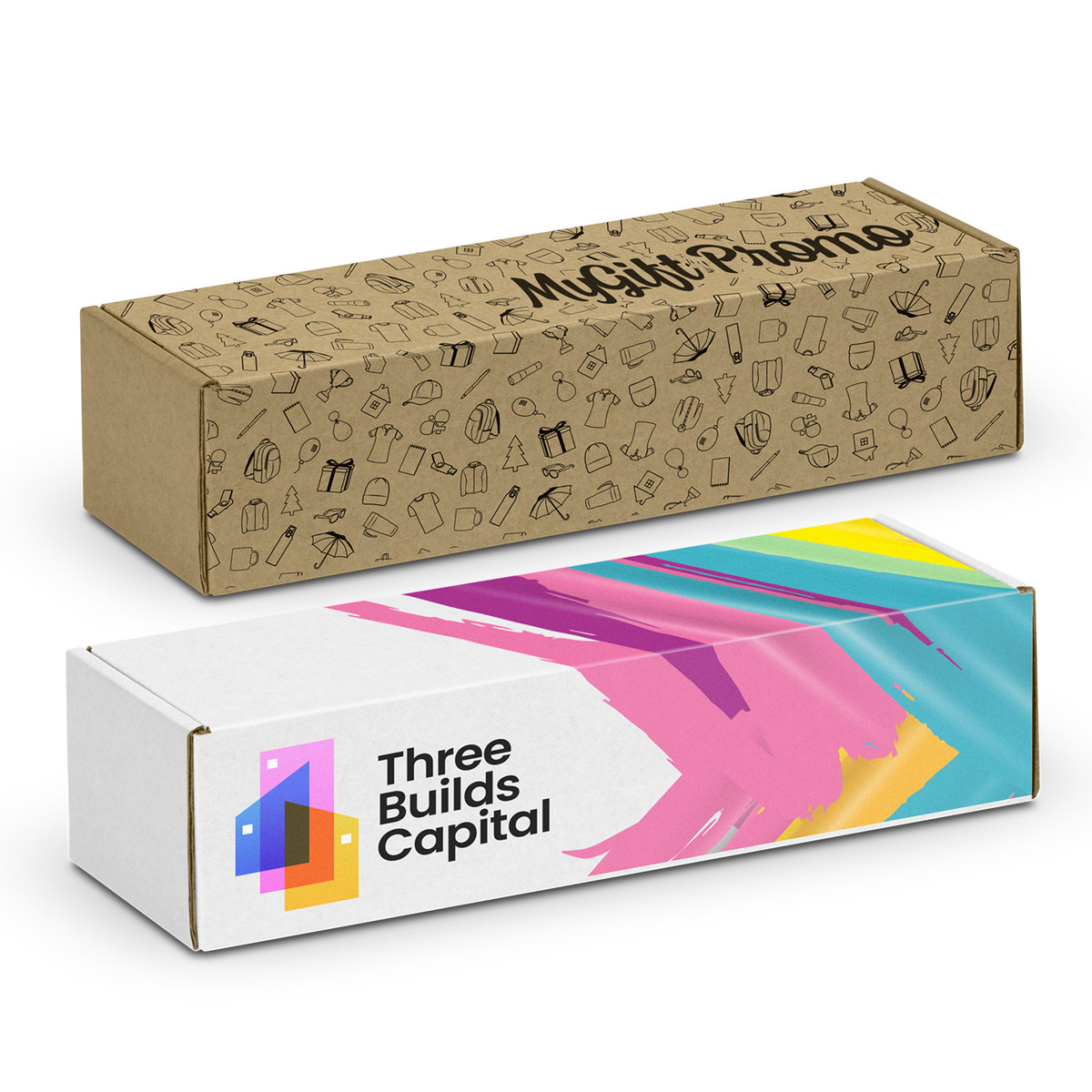 Die Cut Box with Locking Lid - 295x76x76mm branded packaging product image
