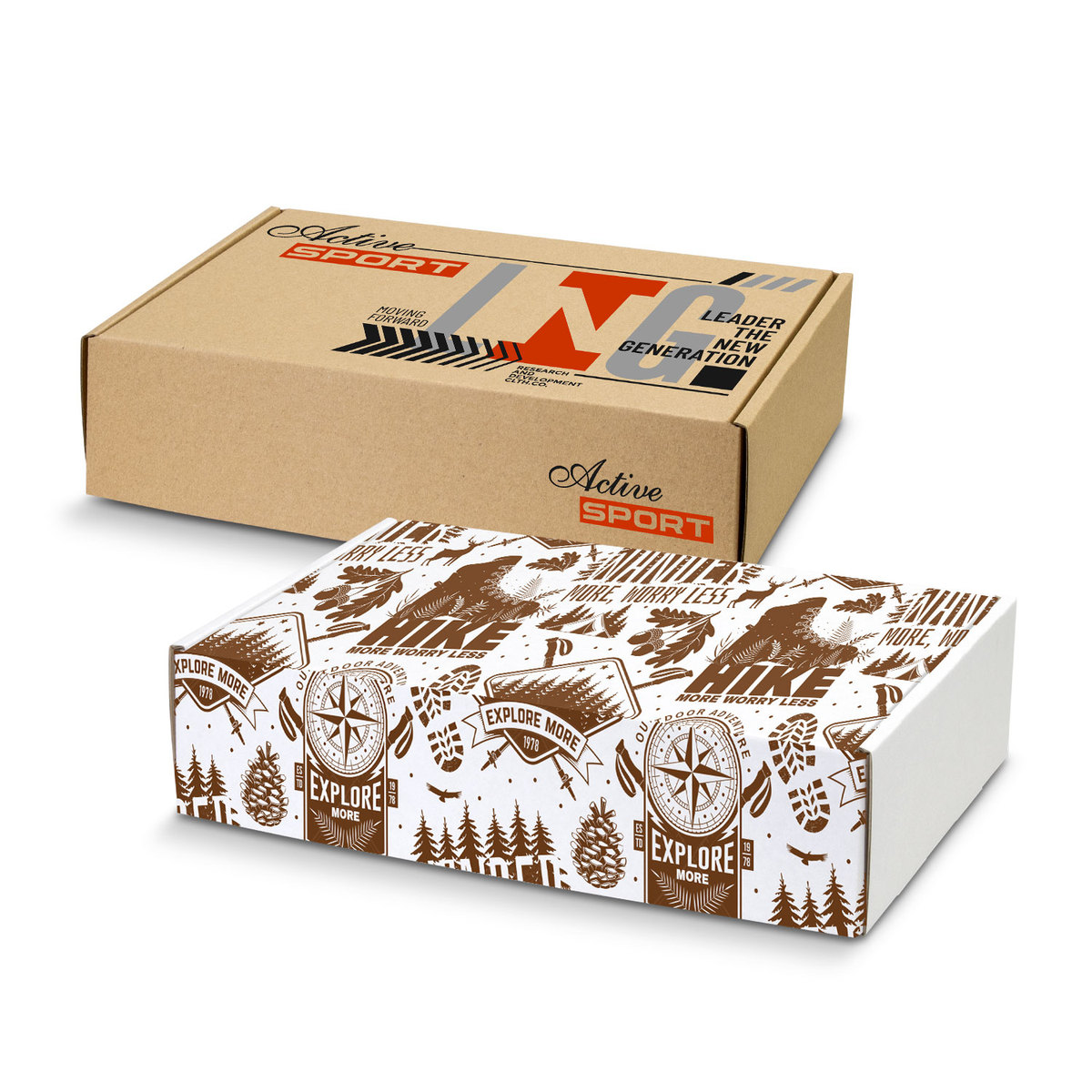 Die Cut Box with Locking Lid - 300x225x75mm branded packaging product image