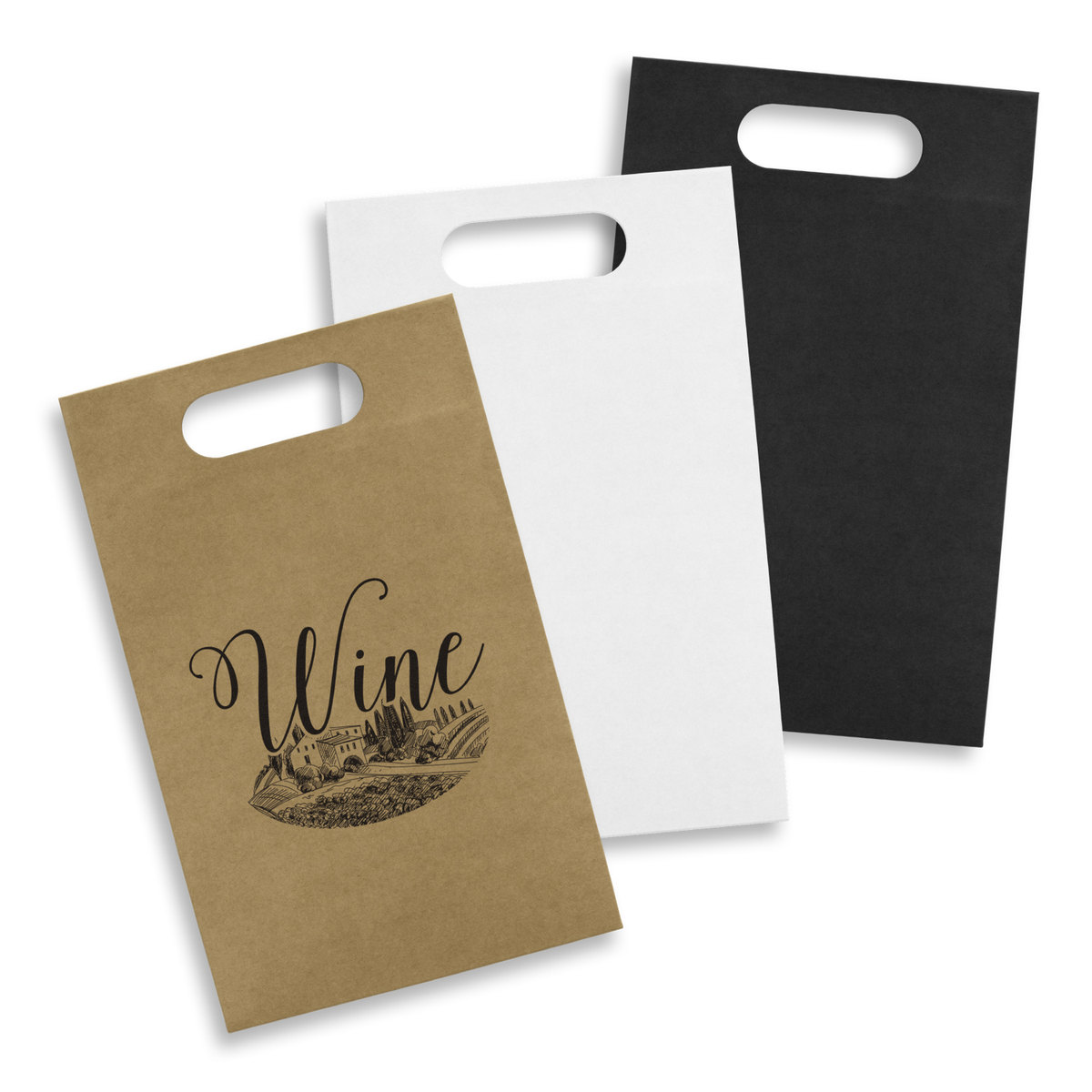 Die Cut Paper Wine Bag branded packaging product image
