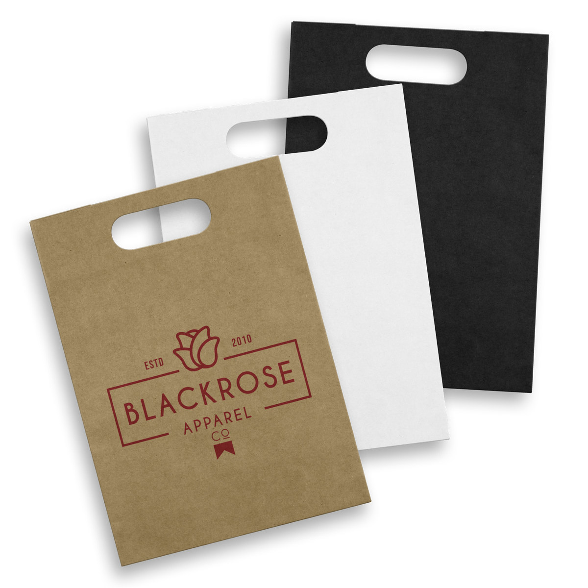 Large Die Cut Paper Bag Portrait branded packaging product image