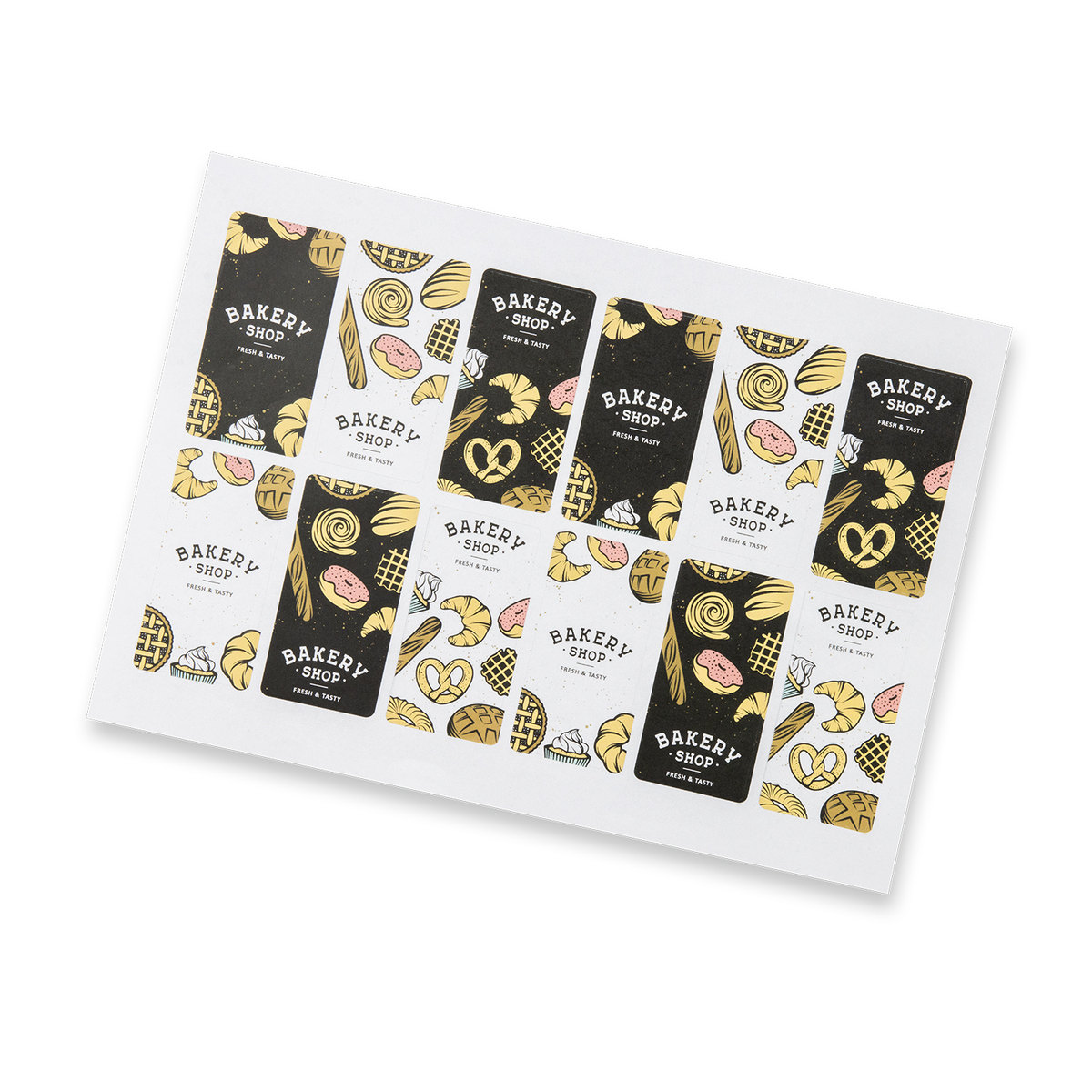 Sticker Sheet 40 x 80mm Rectangle - Matte branded packaging product image