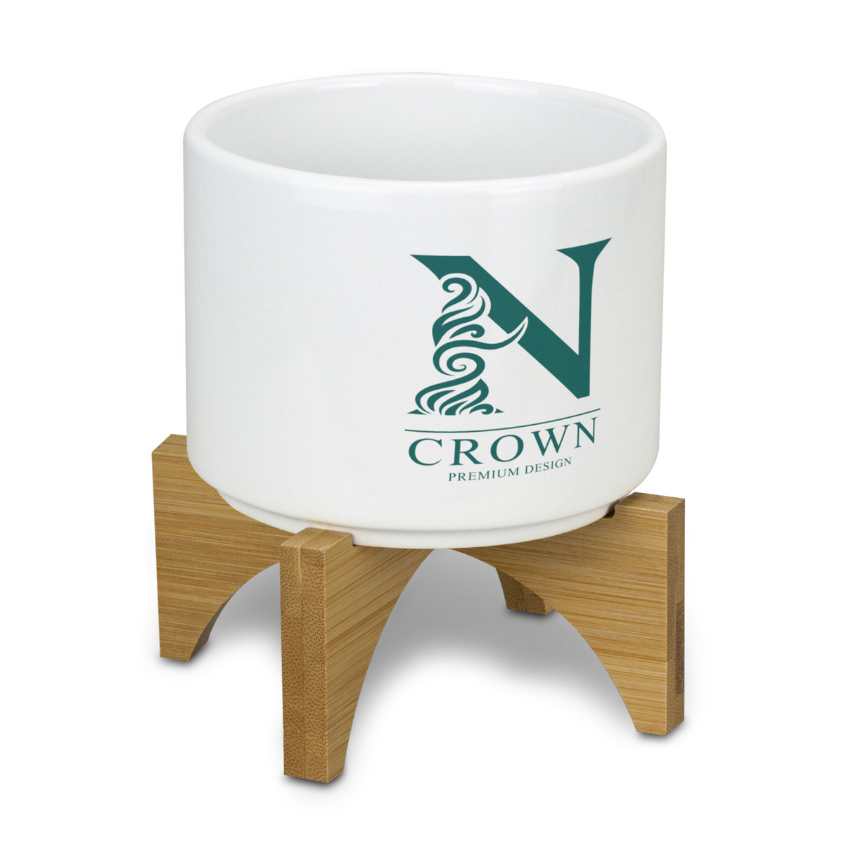 Planter with Bamboo Base branded product image