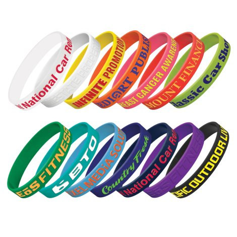 Silicone Wrist Band - Embossed branded event merchandise product image