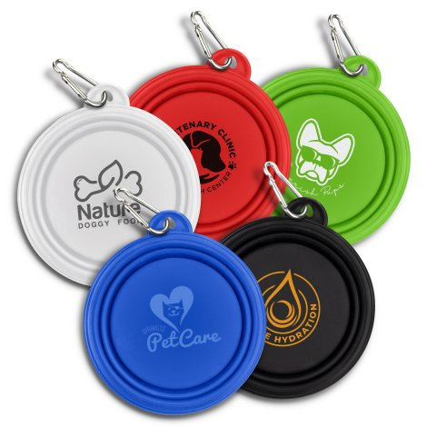 Silicone Collapsible Pet Bowl branded outdoor and leisure product image