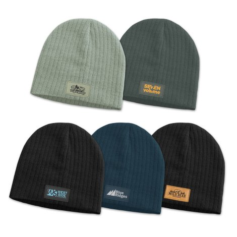Nebraska Cable Knit Beanie with Patch branded apparel and headwear product image