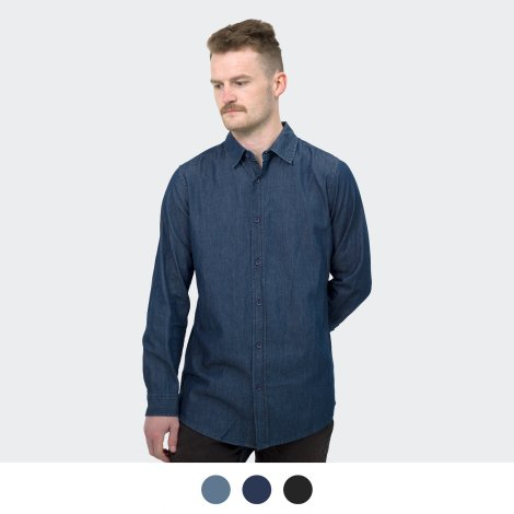 Chester Men's Denim Shirt branded apparel product image