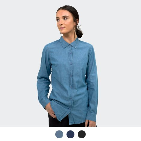 Chester Women's Denim Shirt branded apparel product image