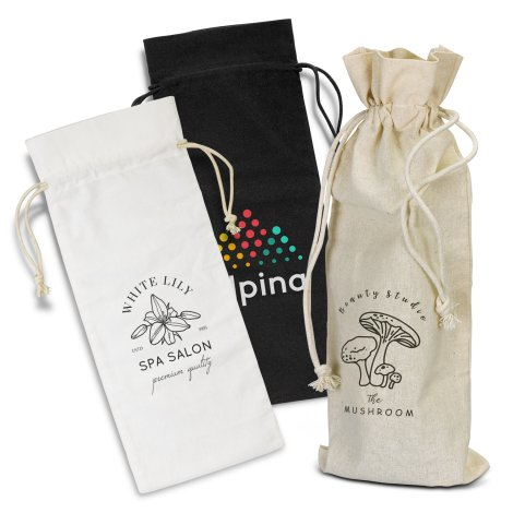 Cotton Wine Drawstring Bag branded packaging product image