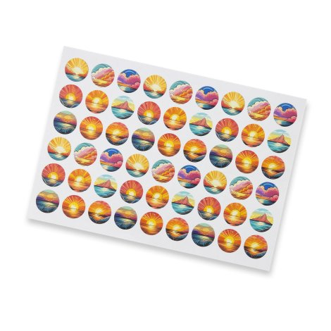 Sticker Sheet 26mm Circle - Matte branded packaging product image