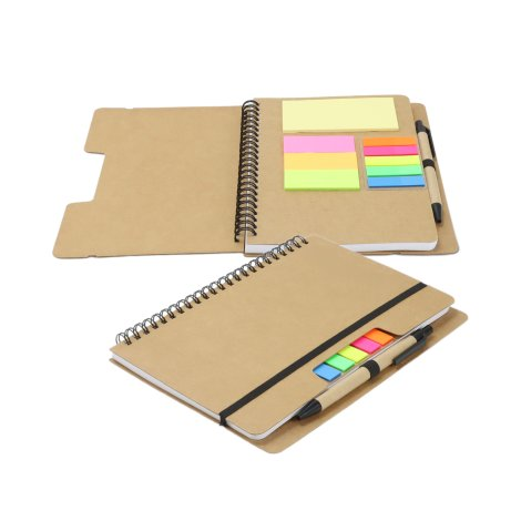 Kraft Notebook with Notes and Flags branded business gifts product image