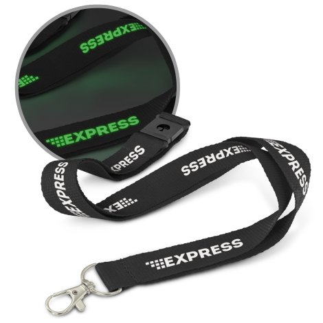 Glow in the Dark Logo Lanyard branded conference and event merchandise product image