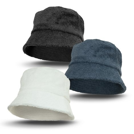 Bondi Terry Towelling Bucket Hat branded headwear product image