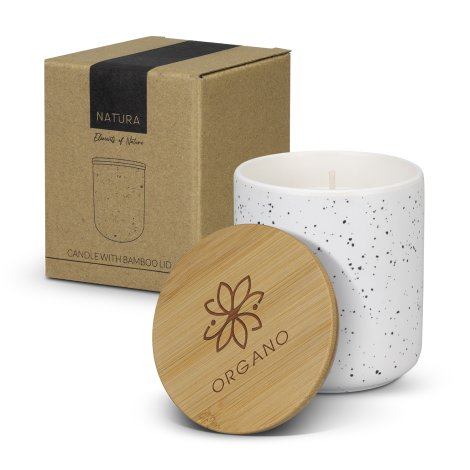 NATURA Candle with Bamboo Lid branded personal product image