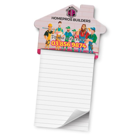 Magnetic House Memo Pad - A7 branded print product image