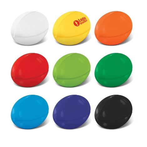 Stress Rugby Ball branded promotional giveaway product image